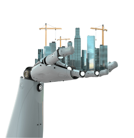 smart-city-with-3d-rendering-robot-with-development-city